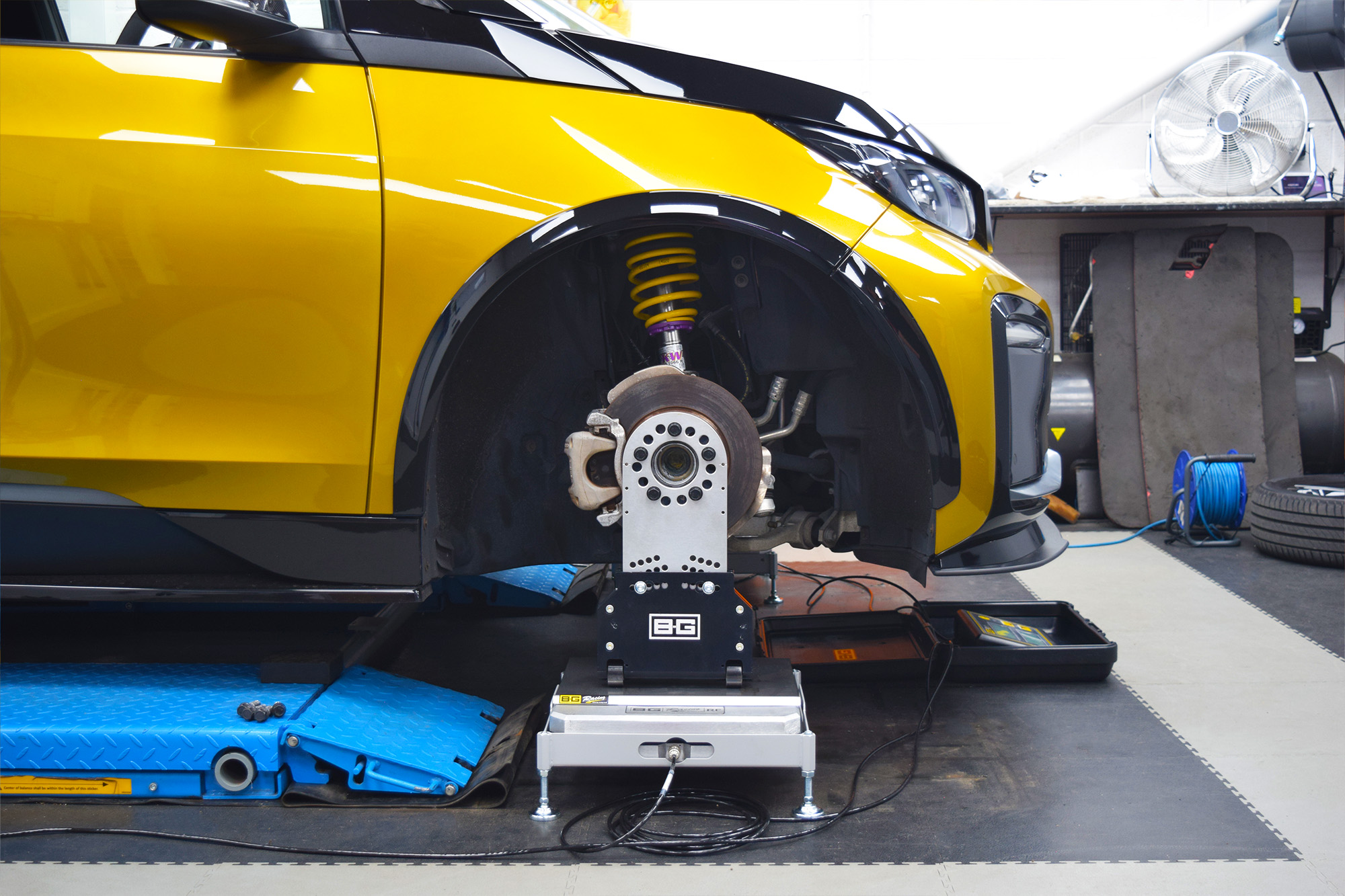 Vehicle & Track Car Corner Weighting & Balance in Bournemouth, Poole & Dorset Audi BMW i3S