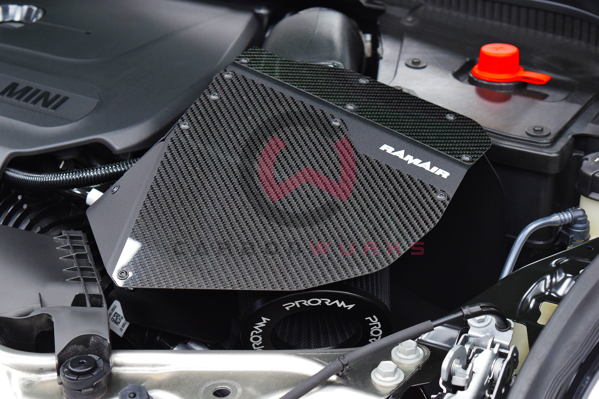 Mini Cooper S JCW F66 RAMair Air Intake Filter Carbonwurks Poole Bournemouth Dorset