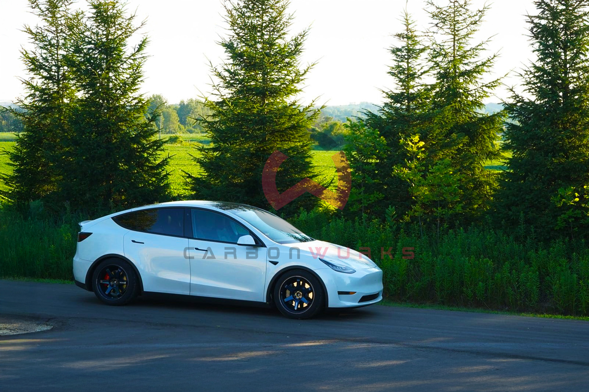 Mountain Pass Performance Comfort Adjustable Coilovers For The Tesla Model Y.