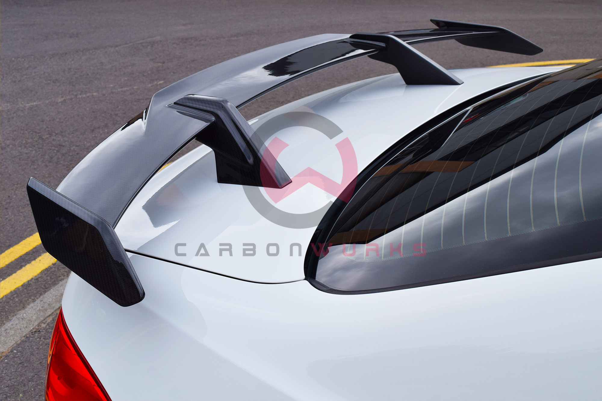 BMW E92 M3 Carbon Fibre Flow Through Rear Spoiler Wing Carbonwurks Poole Bournemouth Dorset