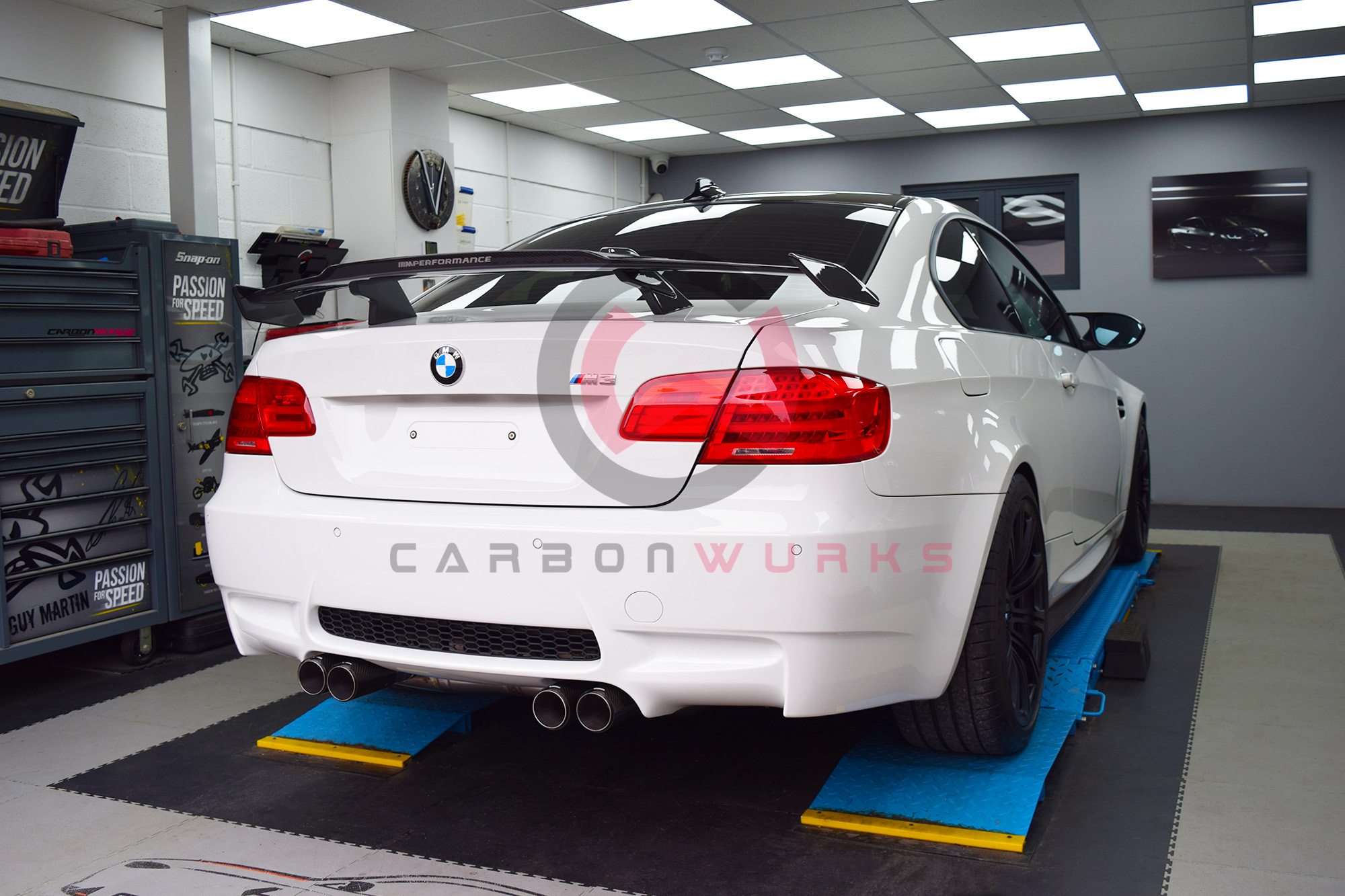 BMW E92 M3 Carbon Fibre Flow Through Rear Spoiler Wing Carbonwurks Poole Bournemouth Dorset