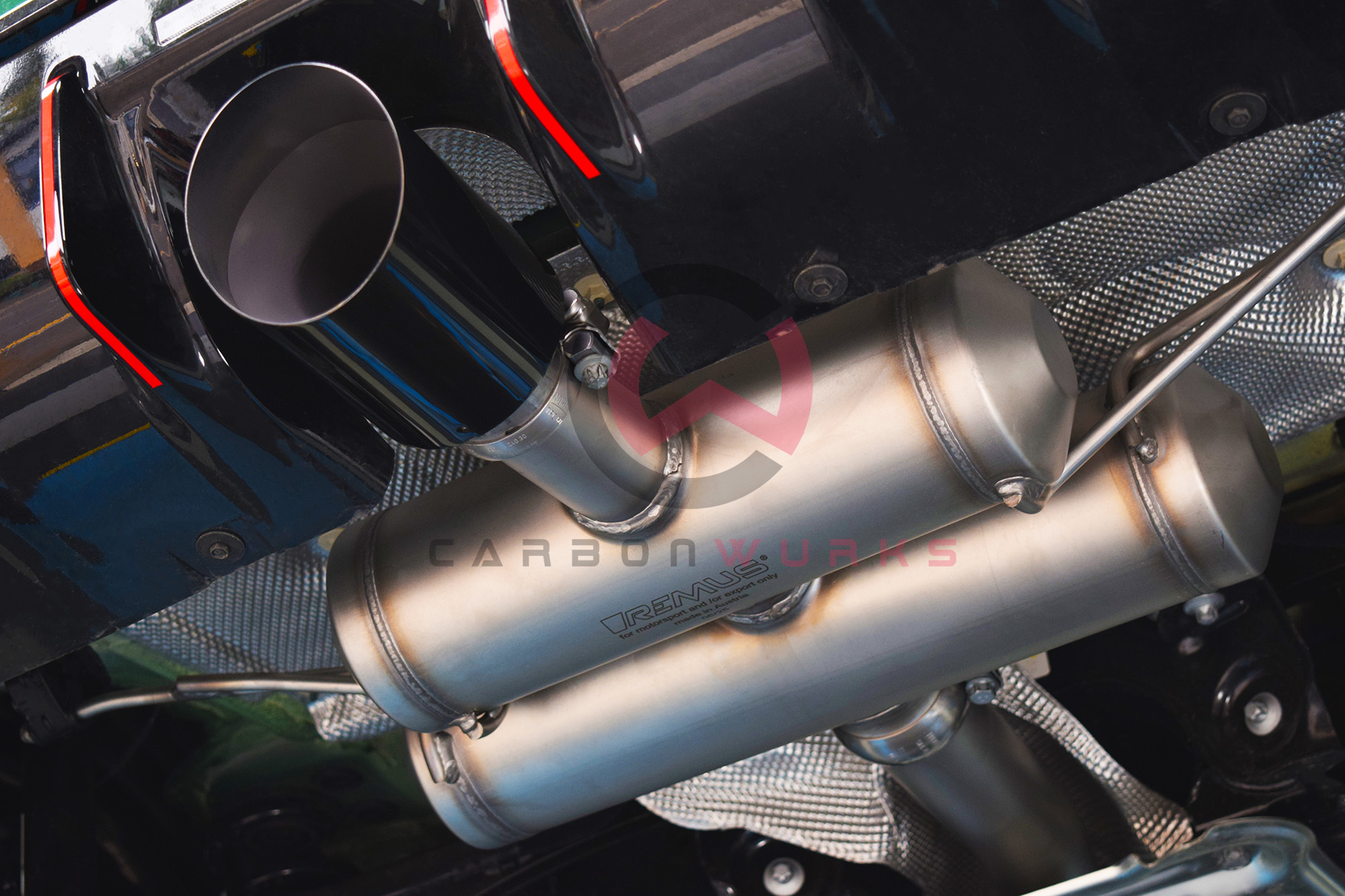Mini Cooper JCW F66 Remus Exhaust System Carbonwurks Poole Bournemouth Dorset