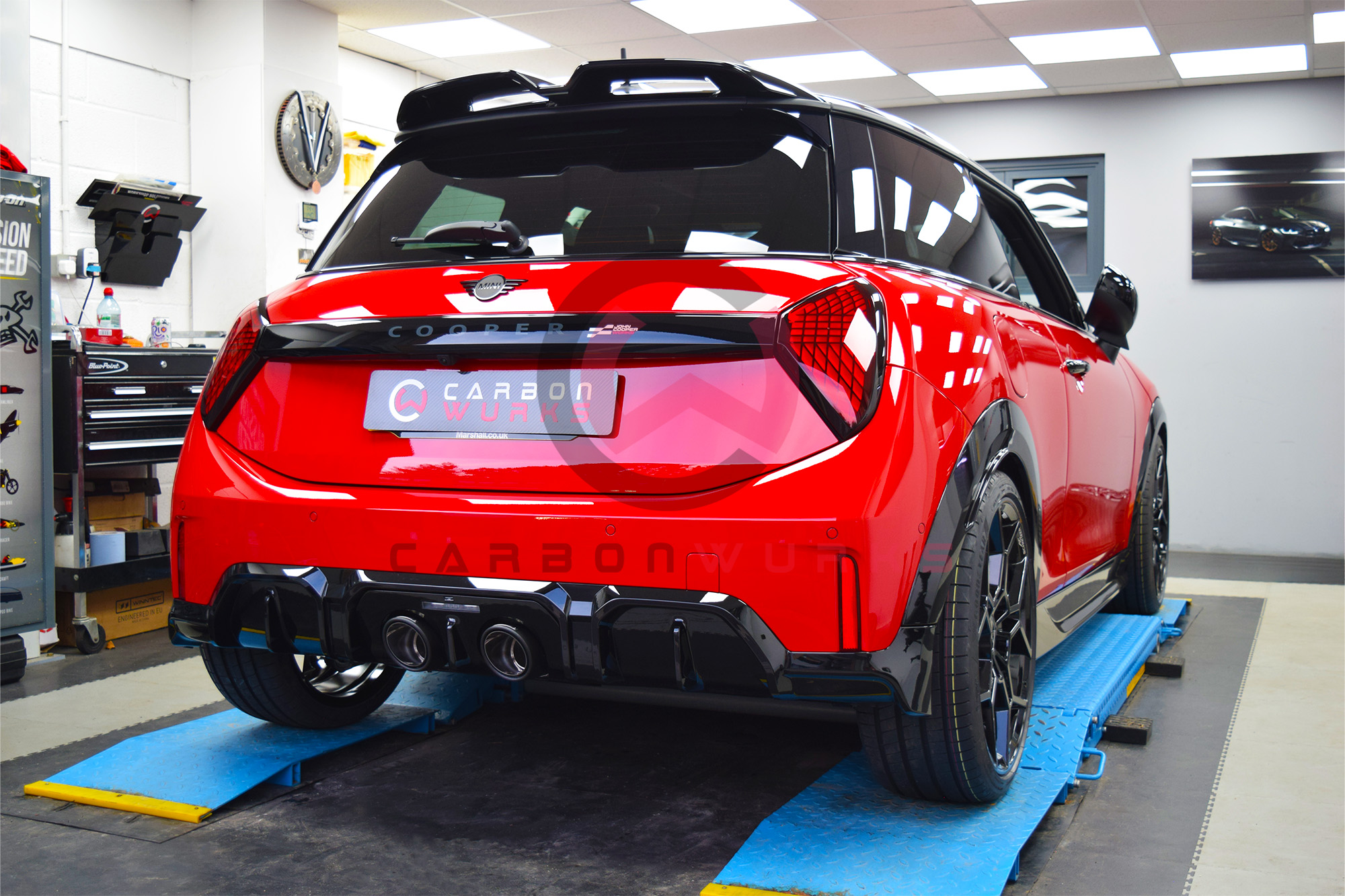 Mini Cooper S JCW F66 AC Schnitzer Exhaust System Carbonwurks Poole Bournemouth Dorset
