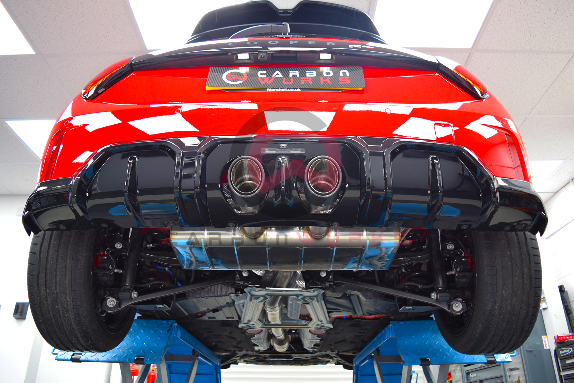 Mini Cooper S JCW F66 AC Schnitzer Exhaust System Carbonwurks Poole Bournemouth Dorset