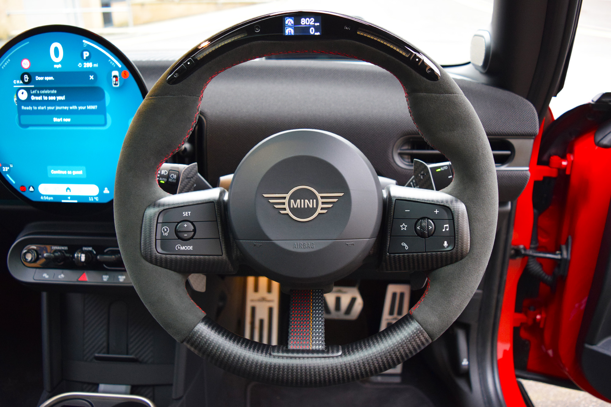 Mini Cooper S / JCW F66 Carbon Fibre Alcantara LED Steering Wheel