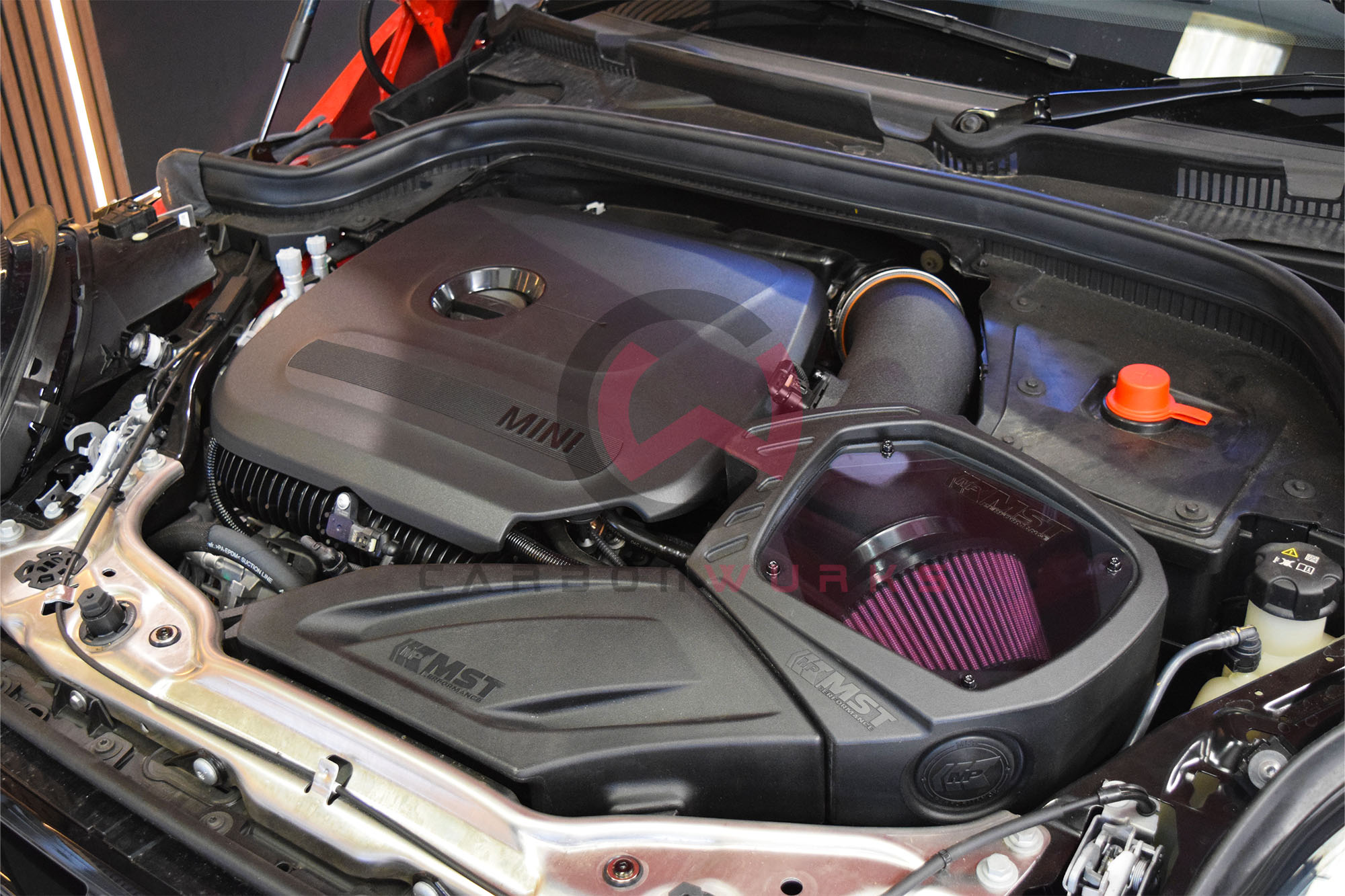 Mini Cooper S JCW F65 F66 F67 MST Performance MIU03 Air Intake Filter Carbonwurks Poole Bournemouth Dorset