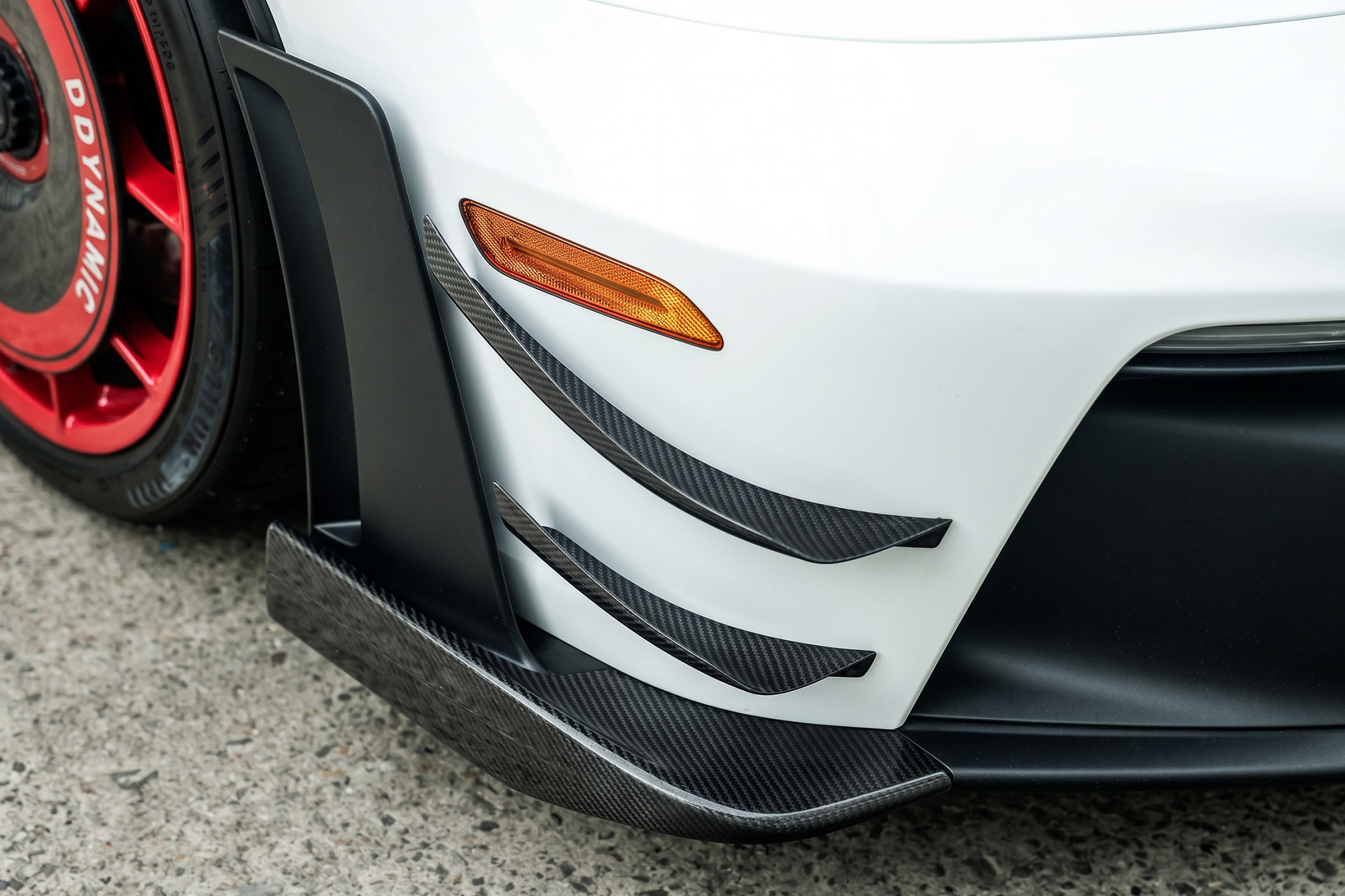 Porsche GT3RS Silver Rocket Carbon Fibre Triple Element Canards Carbonwurks Poole Bournemouth Dorset