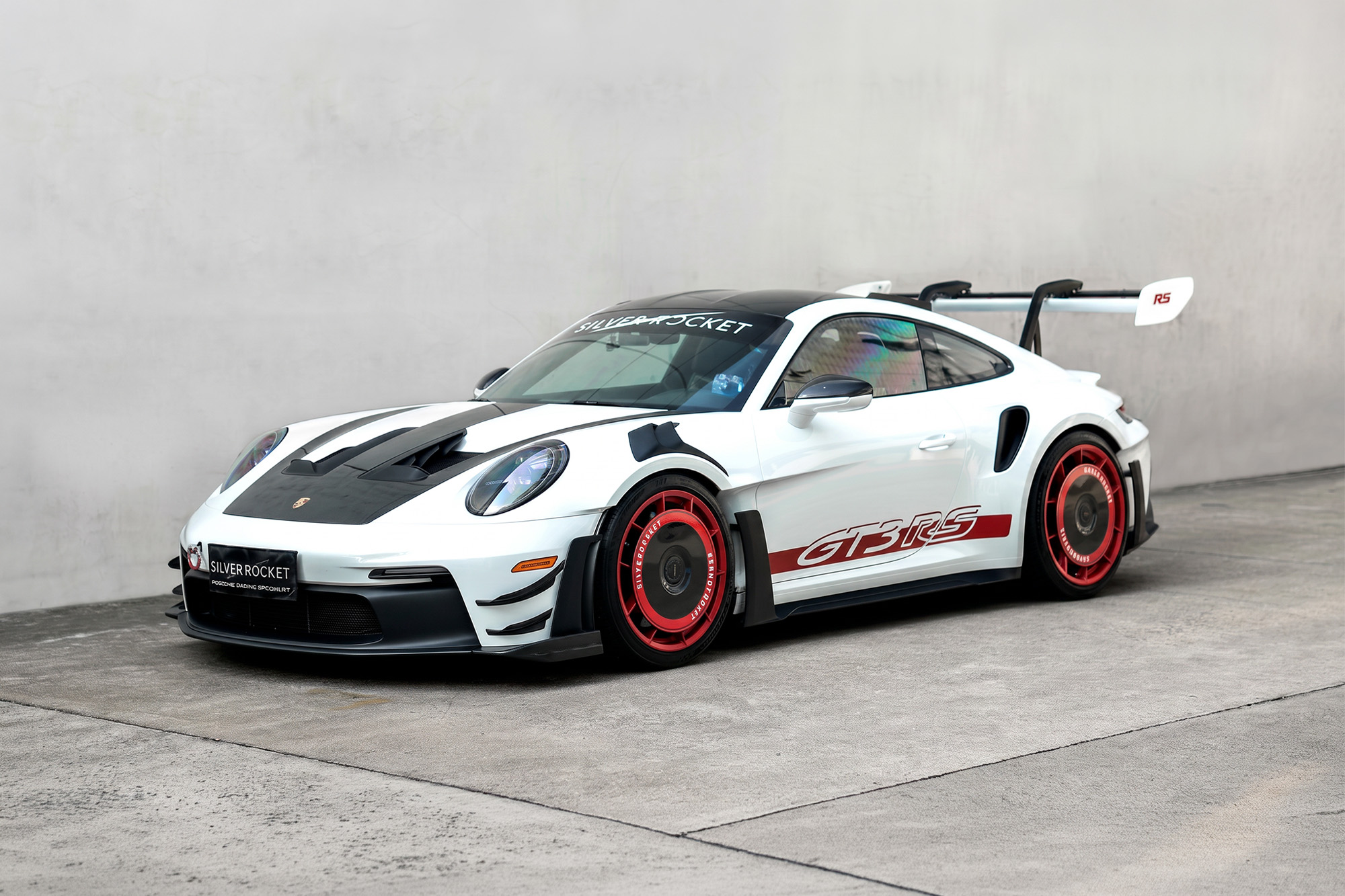 Porsche GT3RS Silver Rocket Carbon Fibre Front & Rear Aerodiscs Carbonwurks Poole Bournemouth Dorset
